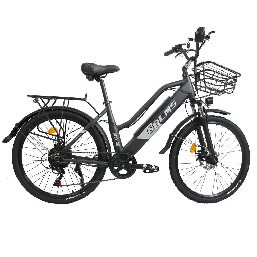 ORLMS CITY BIKE 26" Step-through E-Bike For Women 500W Motor 48V 15AH Battery