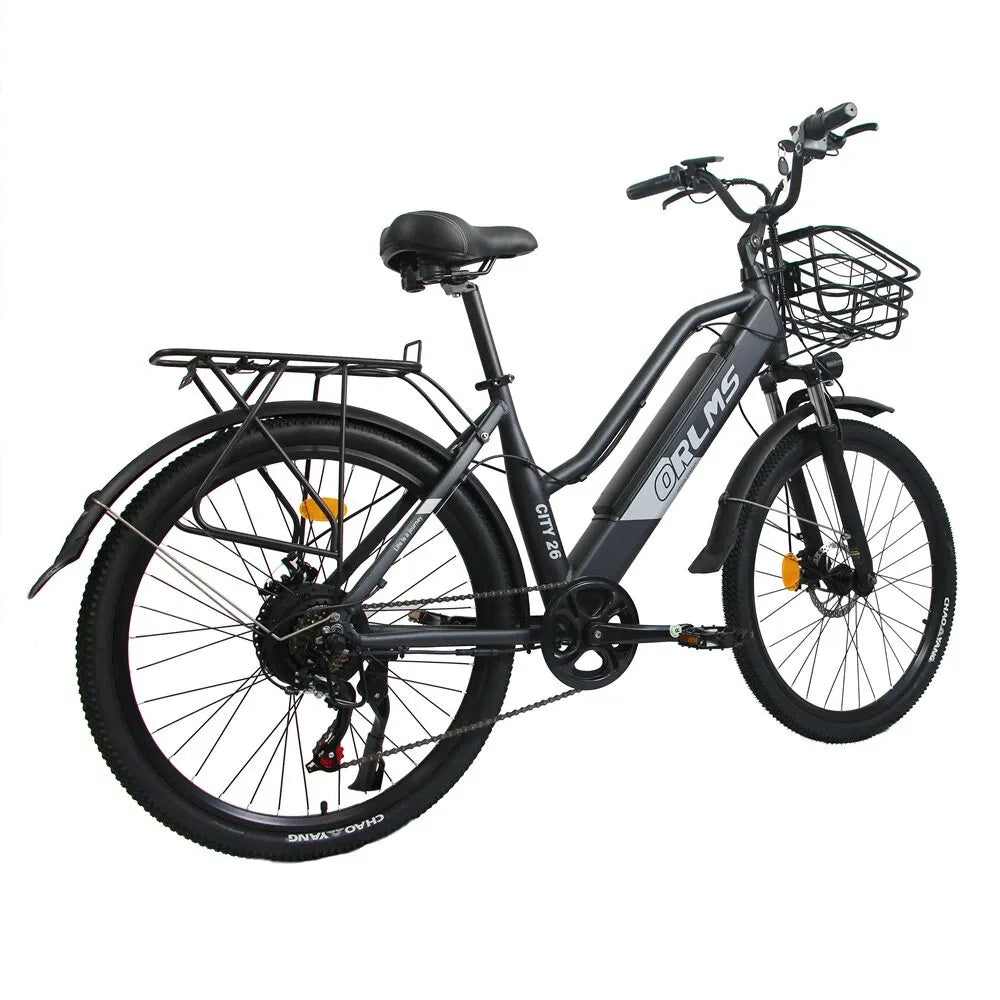 ORLMS CITY BIKE 26" Step-through E-Bike For Women 500W Motor 48V 15AH Battery