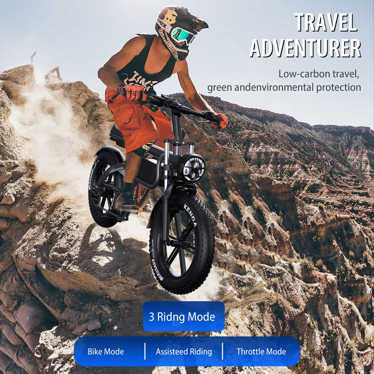 PHNHOLUN C8 20" Off Road Electric Bike 1500W Motor 48V 20Ah Battery