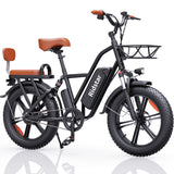 YVY FM001 20" 1000W Motor 2 Seater Fat Tire Electric Bike 48V 15Ah Battery