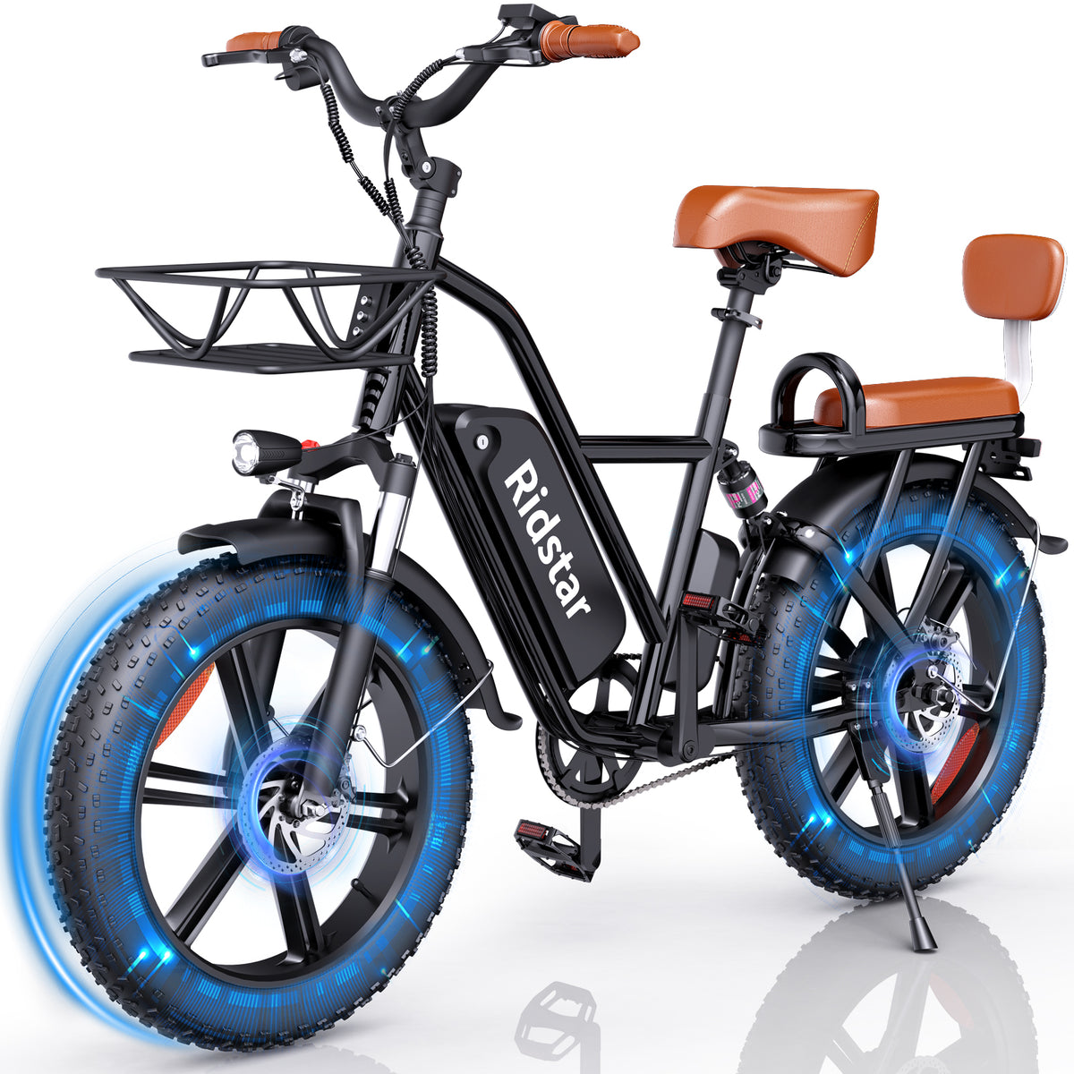 YVY FM001 20" 1000W Motor 2 Seater Fat Tire Electric Bike 48V 15Ah Battery