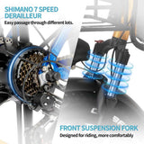 YVY MN20 20" Fat Tire Folding Electric Bike 1000W Motor 48V 15Ah/20Ah Battery