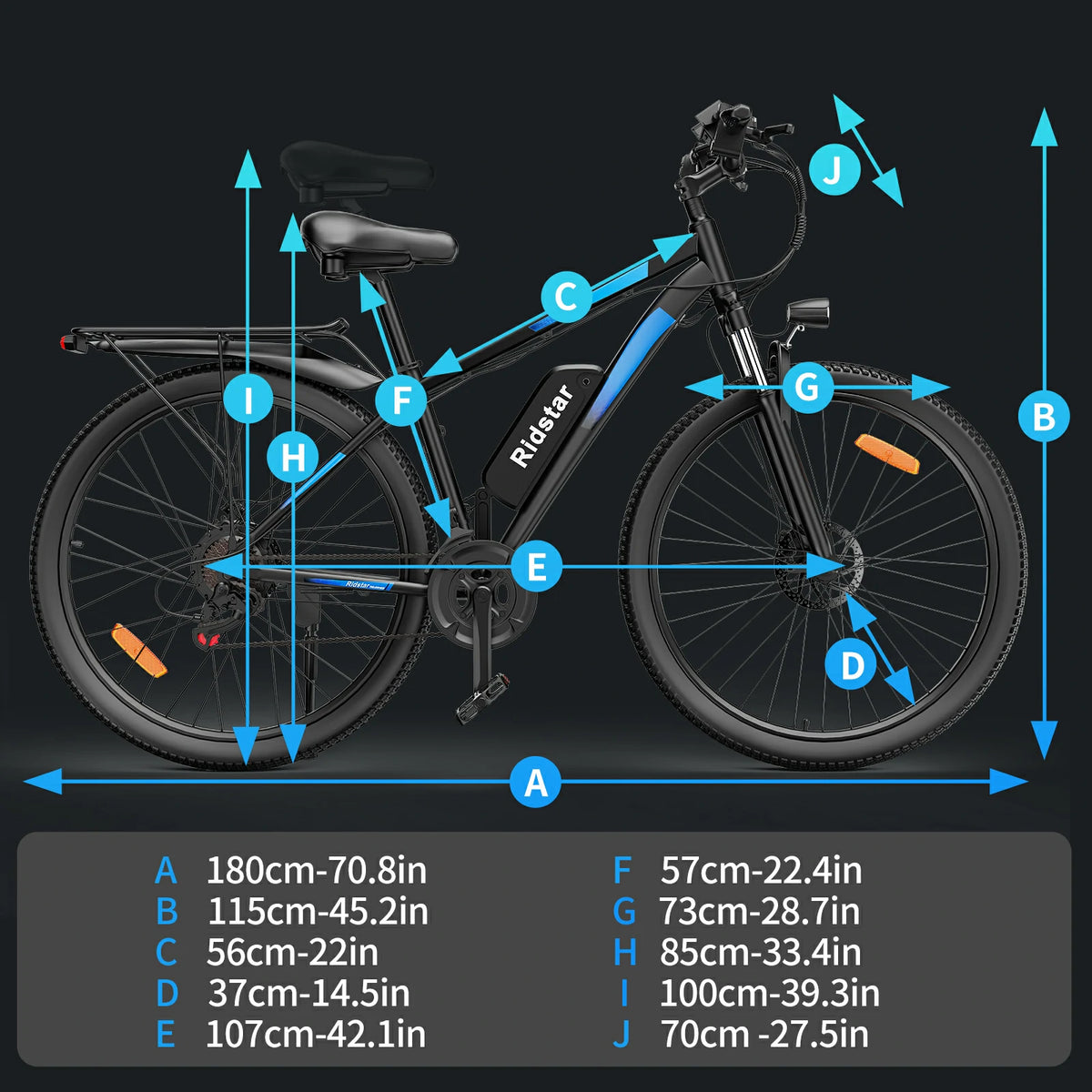 RIDSTAR S29 Pro 29" Mountain Electric Bike 1000W Motor 48V 21Ah Battery