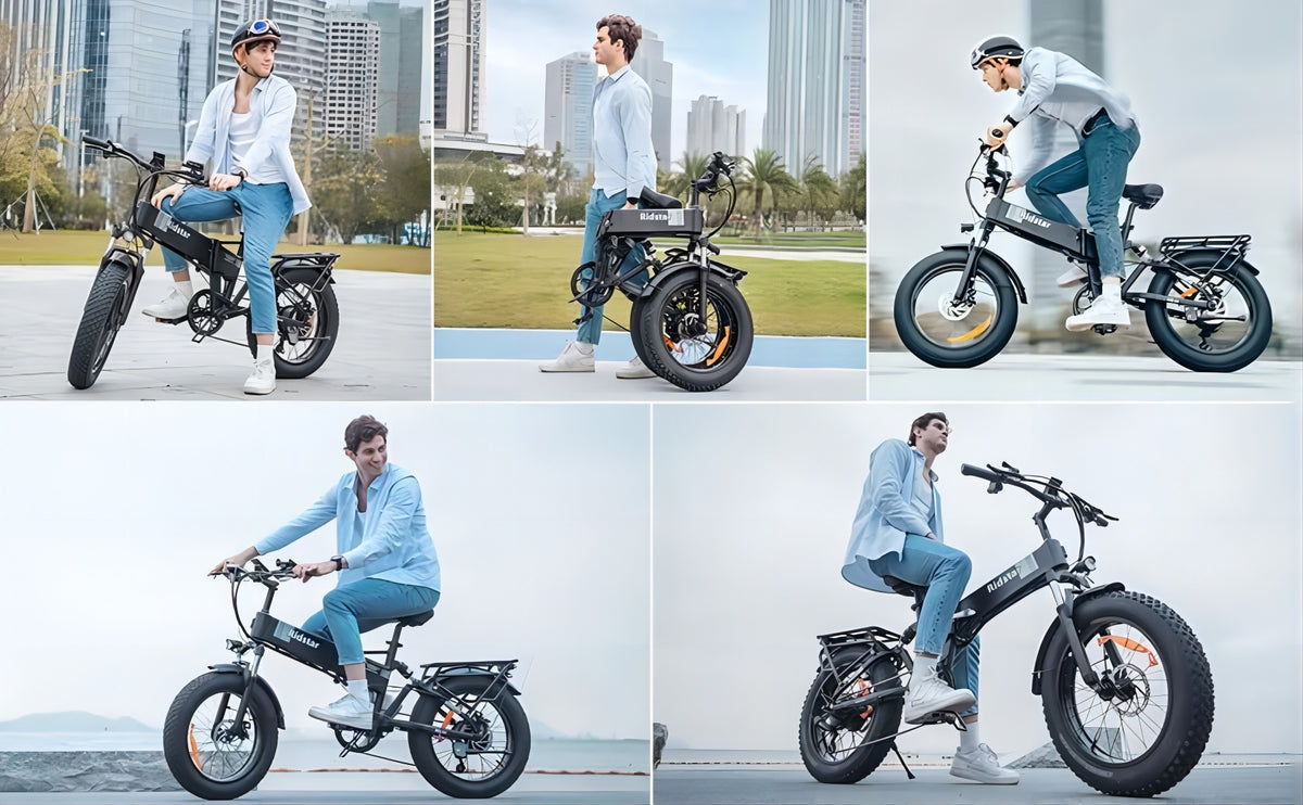 RIDSATR H20 20" Foldble Electric Bike 1000W Motor 48V 15Ah Battery