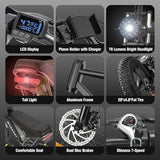 RIDSTAR Q20 Lite 20" Fat Tires Electric Bikes 1000W Motor 48V 15Ah Battery