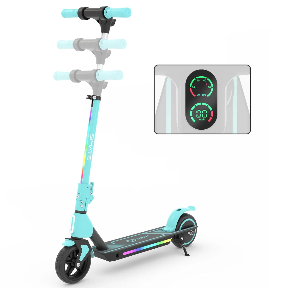 SIMATE S2 Pro 6.5" Kid's Foldable Electric Scooter 130W Motor 21.6V 2.5Ah Battery