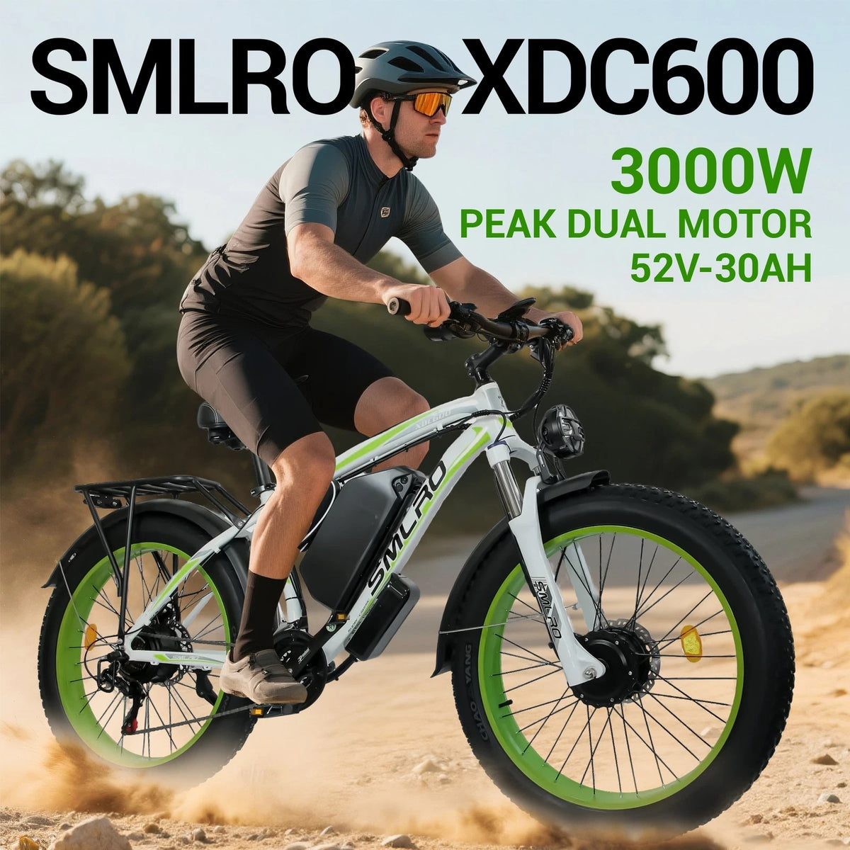 ORLMS XDC600 26" Off-road Electric Bike Dual Motor 2000W 52V 30Ah Battery