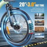 TWOFISH TF2 20" Folding Electric Bike 250W Motor 36V 17.8Ah Battery