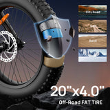 URLIFE T2 20" Off Road Electric Bike 250W Motor 48V 15.6Ah Battery (UK&EU Version)
