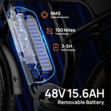 URLIFE T2 20" Off Road Electric Bike 745W Motor 48V 15.6Ah Battery (US Version)