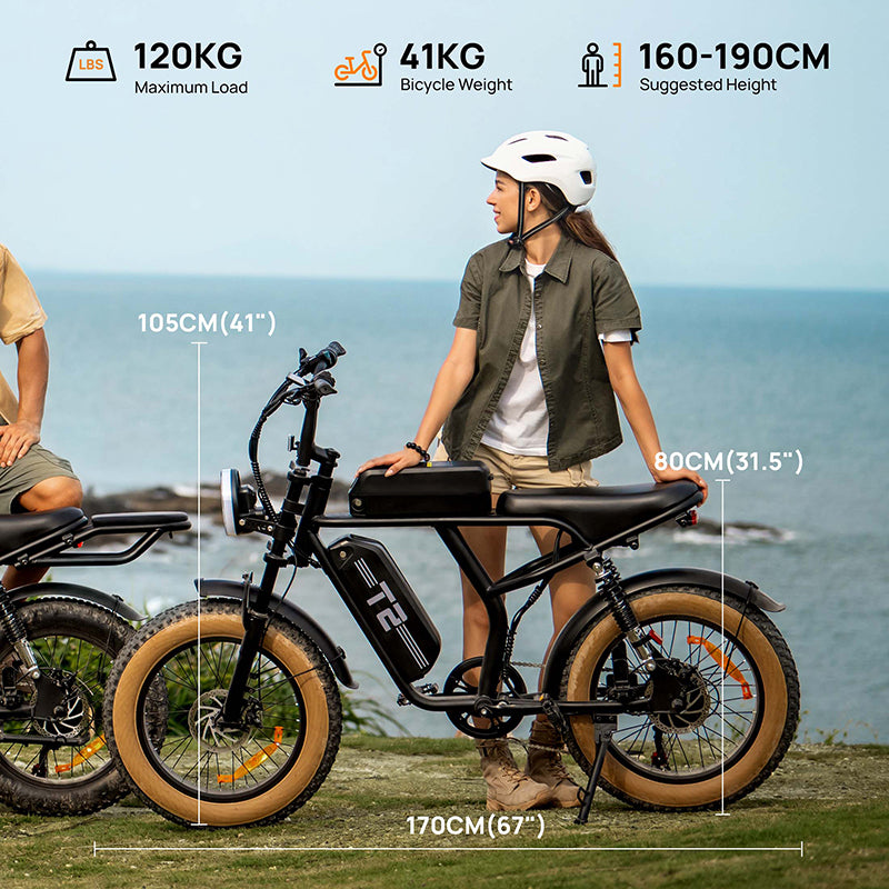 URLIFE T2 20" Off Road Electric Bike 250W Motor 48V 15.6Ah Battery (UK&EU Version)