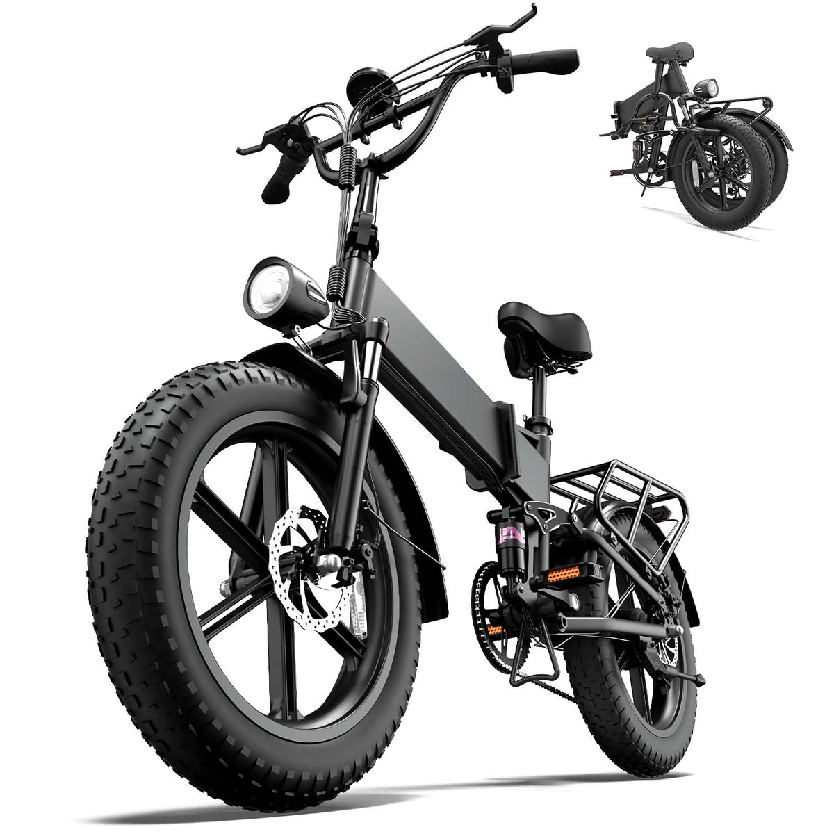 URLIFE T5 20"Folding Electric Bike 1500W Peak Motor 48V 13Ah Battery (EU & UK)