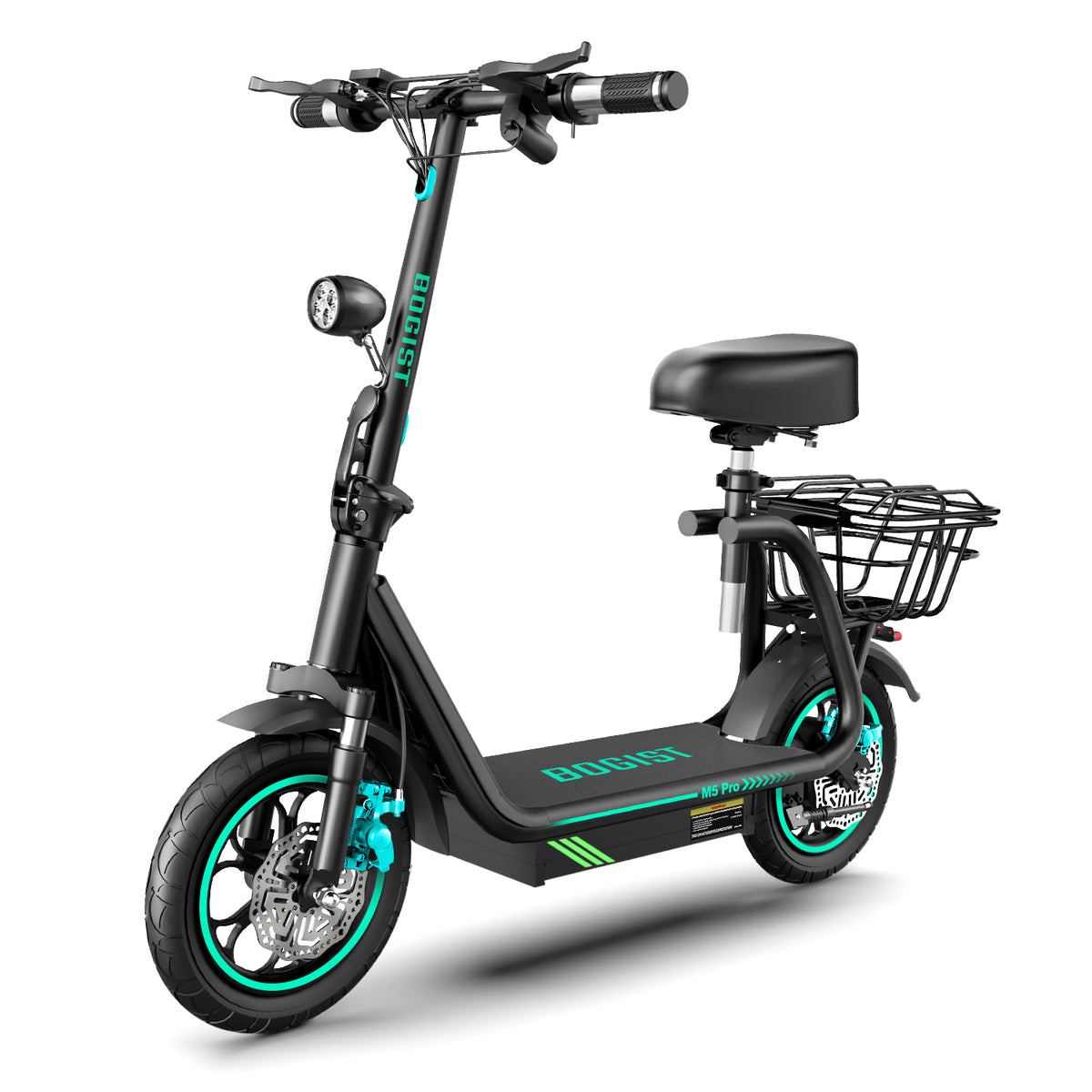 BOGIST M5 Pro 12" Seated E-Scooter 500W Motor 48V 13Ah Battery