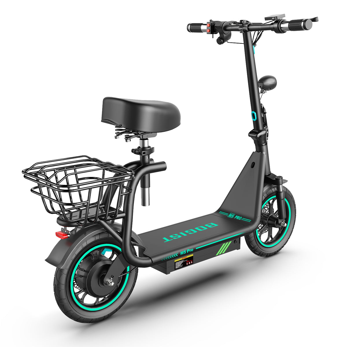 BOGIST M5 Pro 12" Seated E-Scooter 500W Motor 48V 13Ah Battery