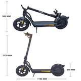 EMOKO A19 12" Folding Commuting Electric Scooter 500w Motor 36V 15Ah Battery