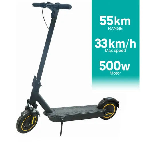 EMOKO HT-H4 Max black Folding Electric Scooter 55km range 33km/h max speed 500w motor gleeride