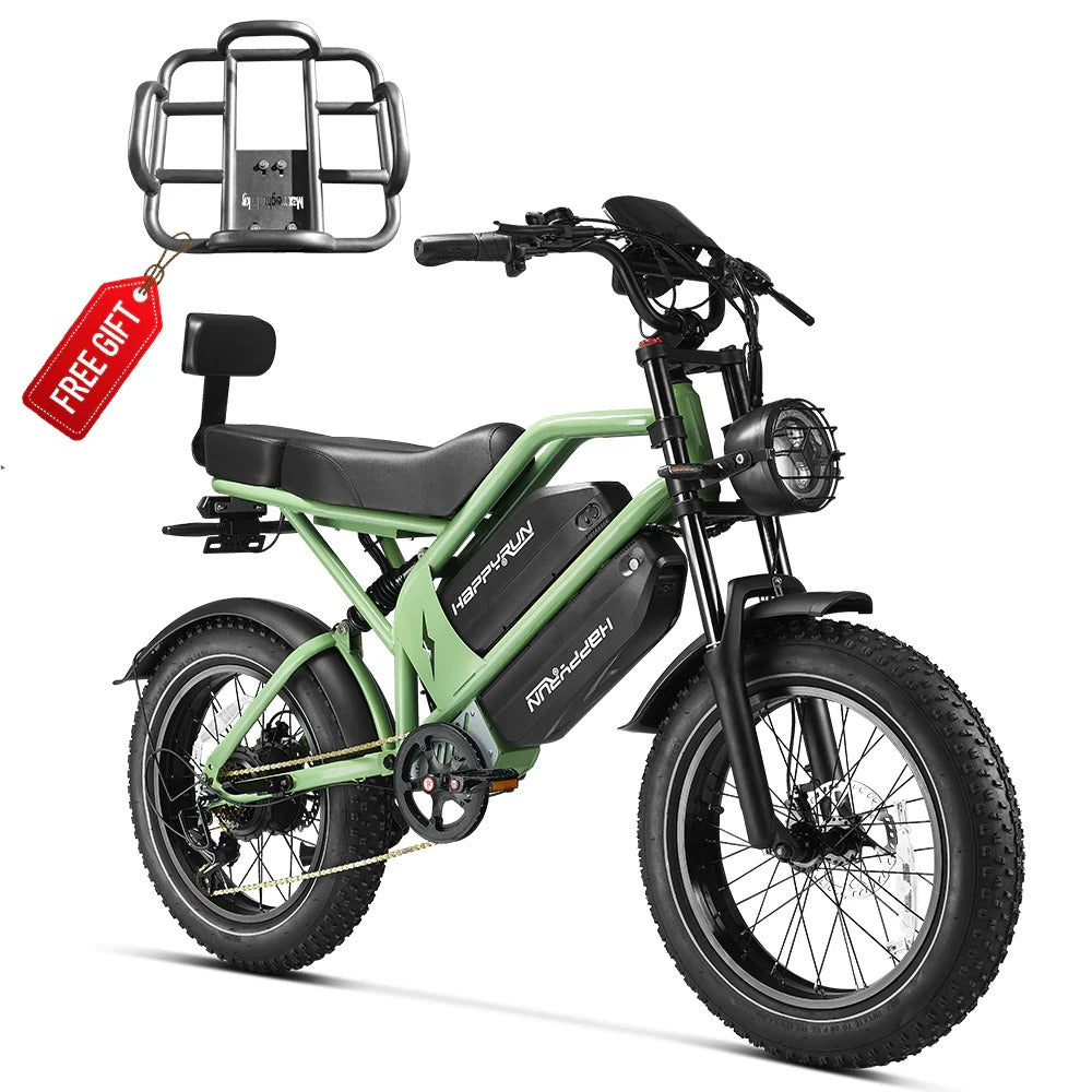 HAPPYRUN G70 20" Electric Cargo Bike 2000W Peak Motor 48V 26Ah Battery