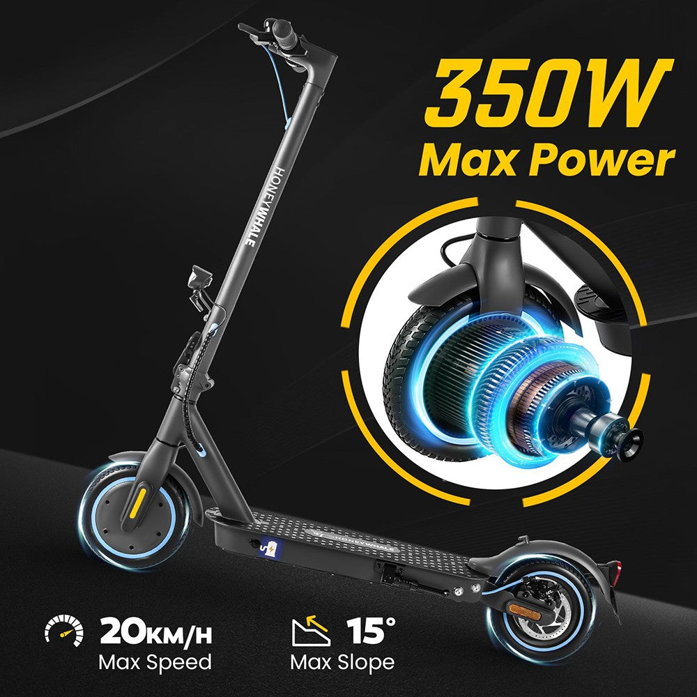HONEYWHALE E9 8.5" Foldable Electric Scooter 350W Motor 36V 7.5Ah Battery (ABE)