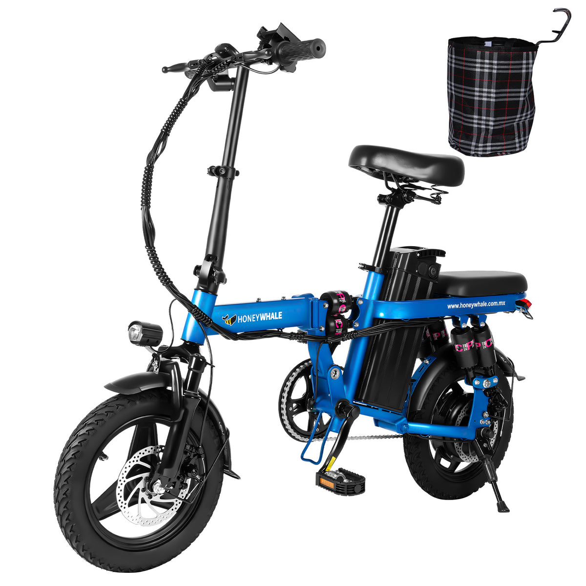 HONEYWHALE S6 Pro 14" Folding Electric Bike 350W Brushless Motor 48V 15Ah Battery