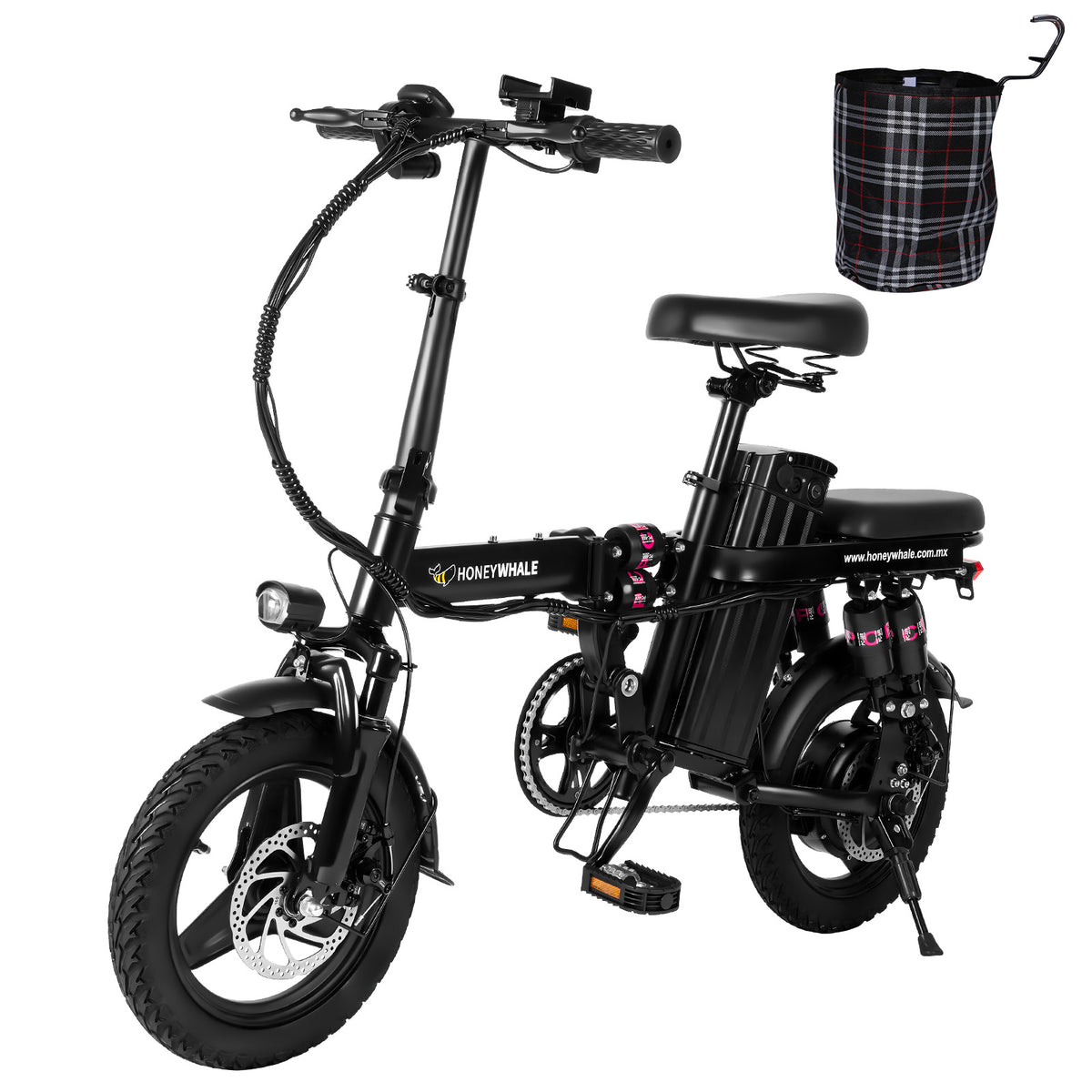 HONEYWHALE S6 Pro 14" Folding Electric Bike 350W Brushless Motor 48V 15Ah Battery