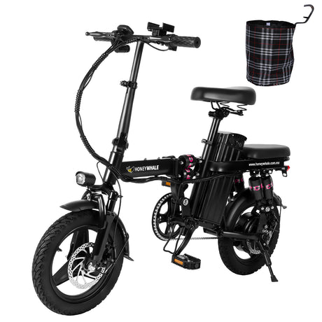 HONEYWHALE S6 Pro 14" Folding Electric Bike 350W Brushless Motor 48V 15Ah Battery