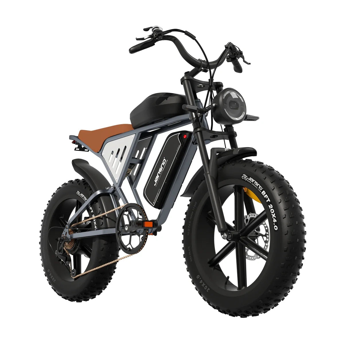 JANSNO X70 20" Fat Tires Electric Bikes 750W Motor 48V 14Ah+20Ah Dual Battery