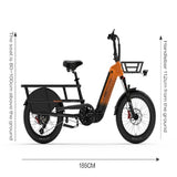 LANKELEISI Wombat-1 20" Cargo Electric Bike 1000W Motor 48V 20Ah Battery
