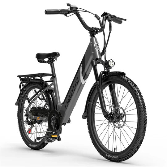 LANKELEISI ES500 Pro 24" Electric City Bike 500W Motor 48V 14.5Ah Battery
