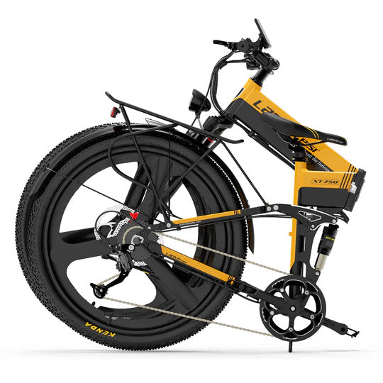 LANKELEISI XT750 Sports 26" Folding Electric Bike 500W Motor 48V 12.8Ah Battery